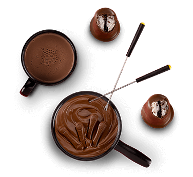 Chocolate quente, trufas e fondue Kopenhagen